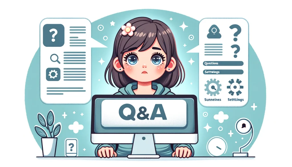 Q＆A、悩みを訴えかけている女の子